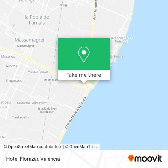 mapa Hotel Florazar