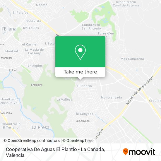 Cooperativa De Aguas El Plantio - La Cañada map