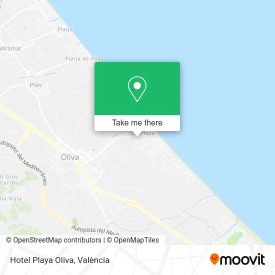 Hotel Playa Oliva map