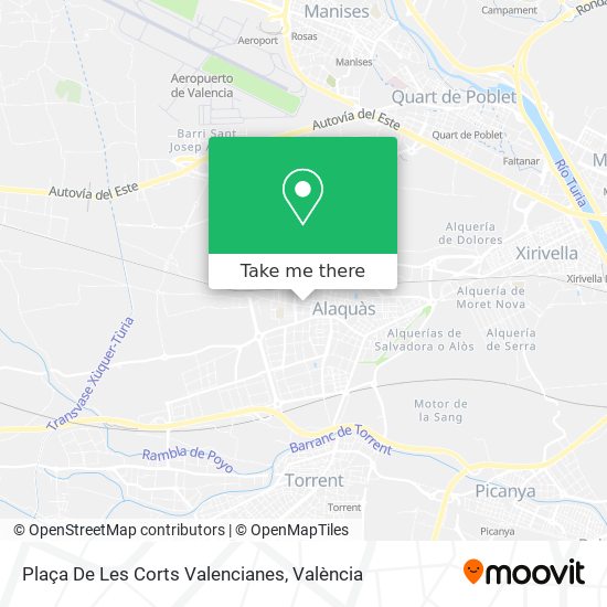 mapa Plaça De Les Corts Valencianes