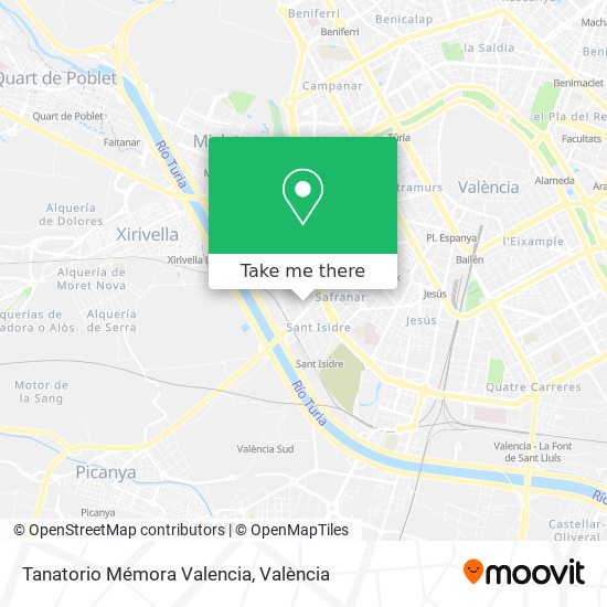 Tanatorio Mémora Valencia map