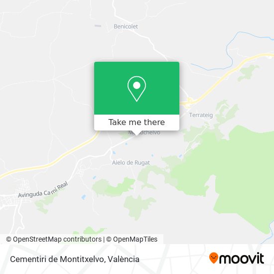 mapa Cementiri de Montitxelvo