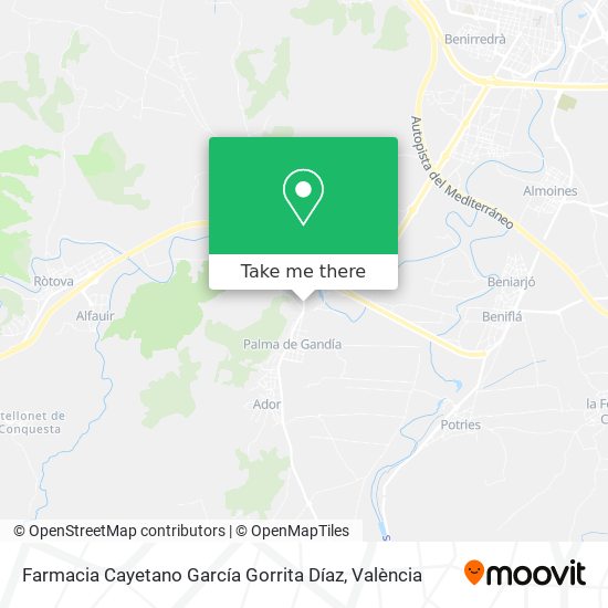 mapa Farmacia Cayetano García Gorrita Díaz