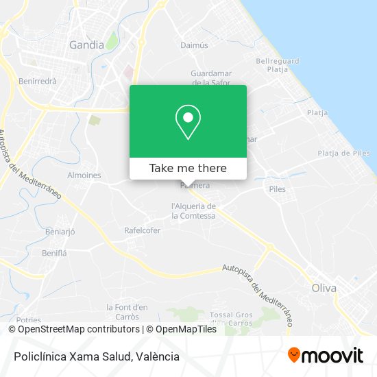 Policlínica Xama Salud map