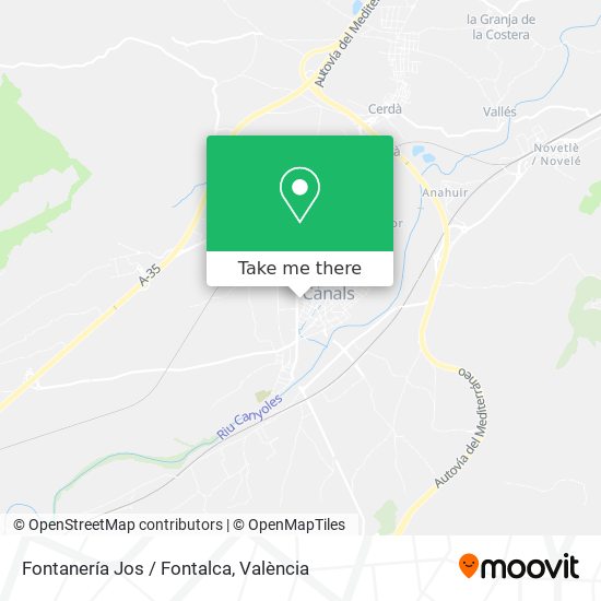 mapa Fontanería Jos / Fontalca