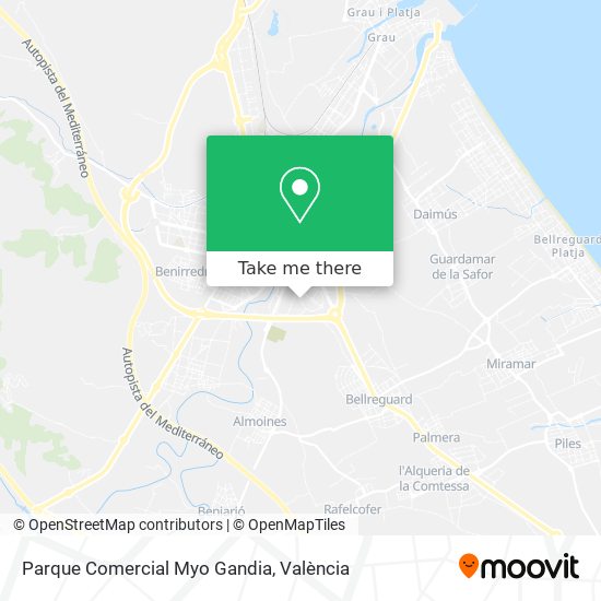 Parque Comercial Myo Gandia map