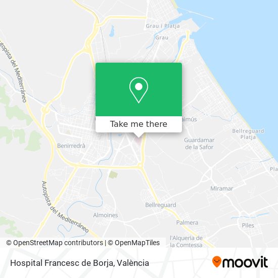 Hospital Francesc de Borja map