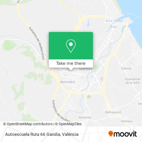 Autoescuela Ruta 66 Gandia map