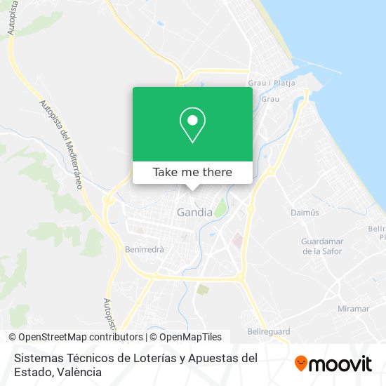 Sistemas Técnicos de Loterías y Apuestas del Estado map