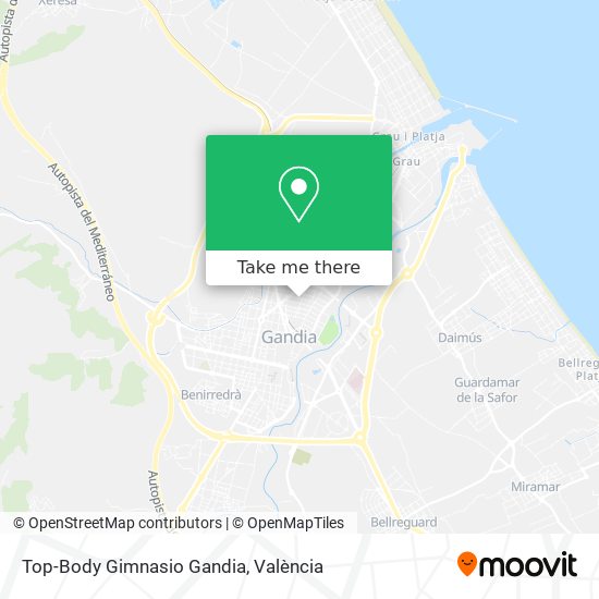 mapa Top-Body Gimnasio Gandia