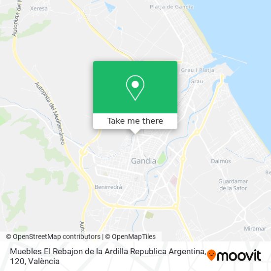 mapa Muebles El Rebajon de la Ardilla Republica Argentina, 120