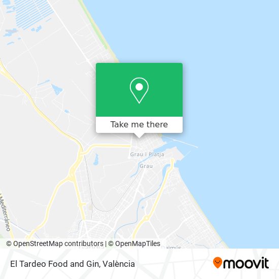 El Tardeo Food and Gin map
