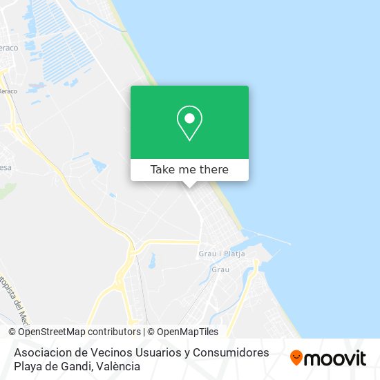 Asociacion de Vecinos Usuarios y Consumidores Playa de Gandi map