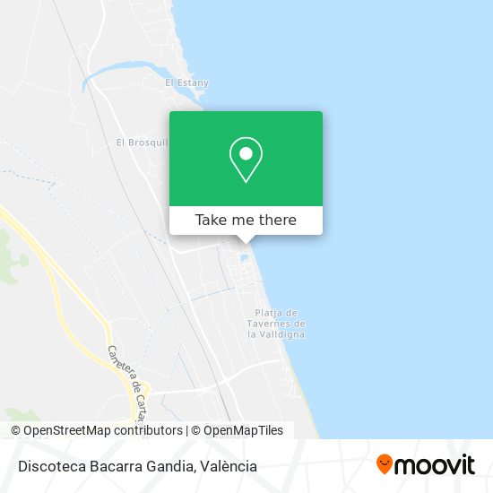 Discoteca Bacarra Gandia map
