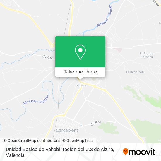 Unidad Basica de Rehabilitacion del C.S de Alzira map