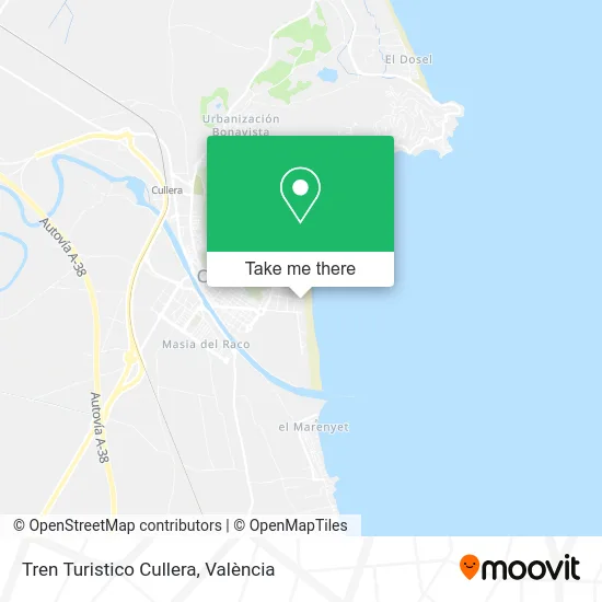 Tren Turistico Cullera map