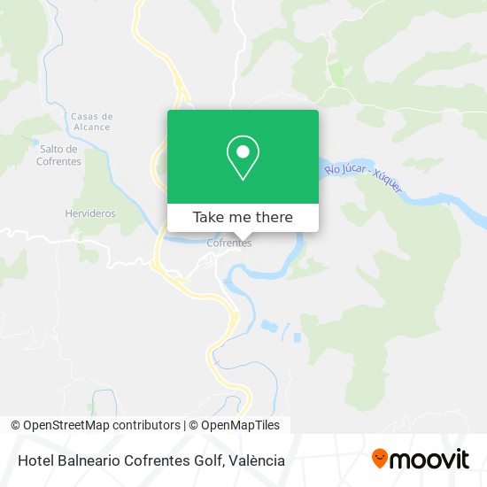 Hotel Balneario Cofrentes Golf map