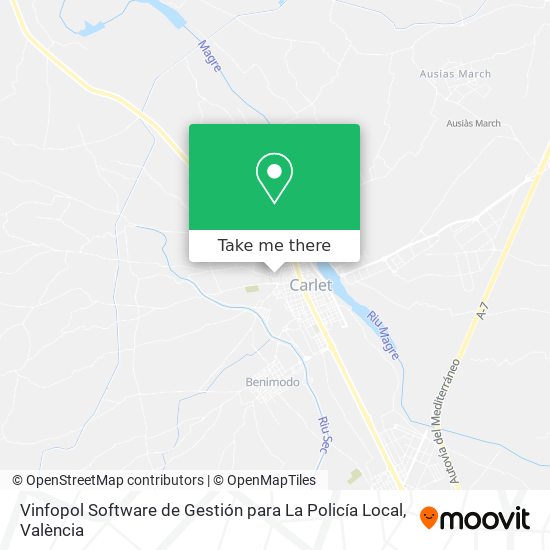 Vinfopol Software de Gestión para La Policía Local map