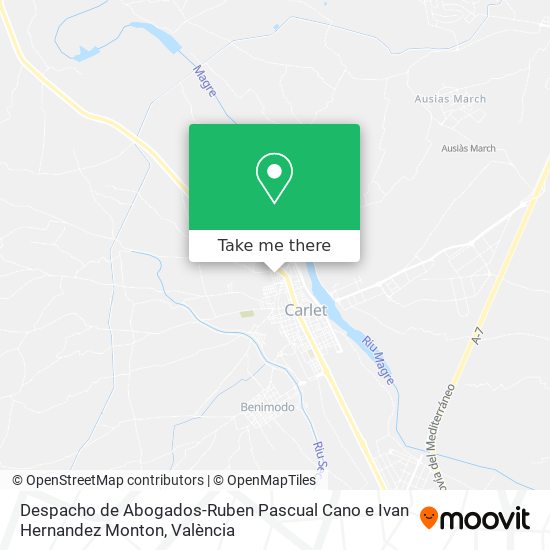 mapa Despacho de Abogados-Ruben Pascual Cano e Ivan Hernandez Monton