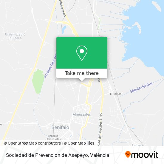 Sociedad de Prevencion de Asepeyo map