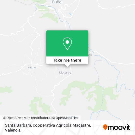 Santa Bárbara, cooperativa Agrícola Macastre map
