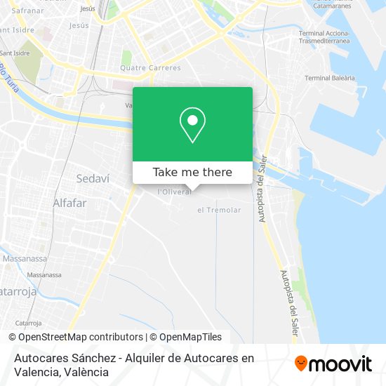 Autocares Sánchez - Alquiler de Autocares en Valencia map