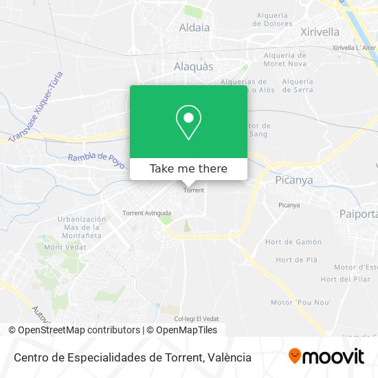 Centro de Especialidades de Torrent map