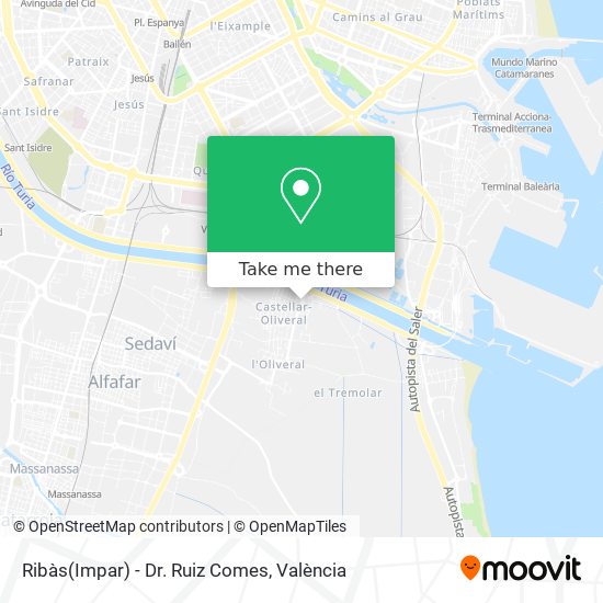 Ribàs(Impar) - Dr. Ruiz Comes map