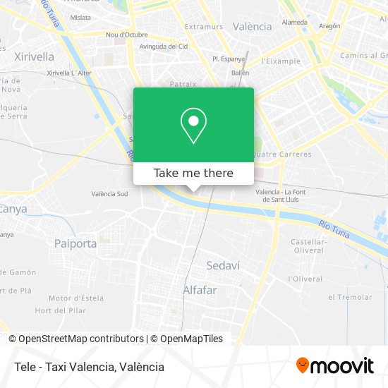 Tele - Taxi Valencia map