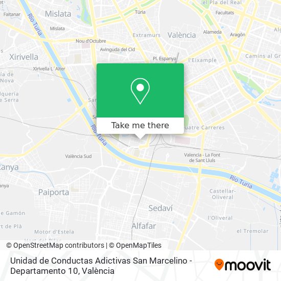 mapa Unidad de Conductas Adictivas San Marcelino - Departamento 10