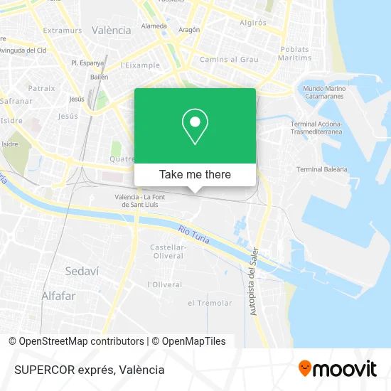 SUPERCOR exprés map