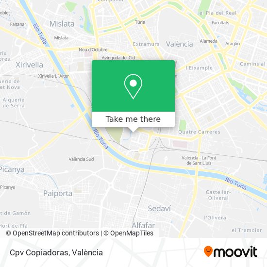 How to get to Cpv Copiadoras in Valencia by Bus, Metrovalencia or Train?