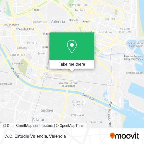 A.C. Estudis Valencia map