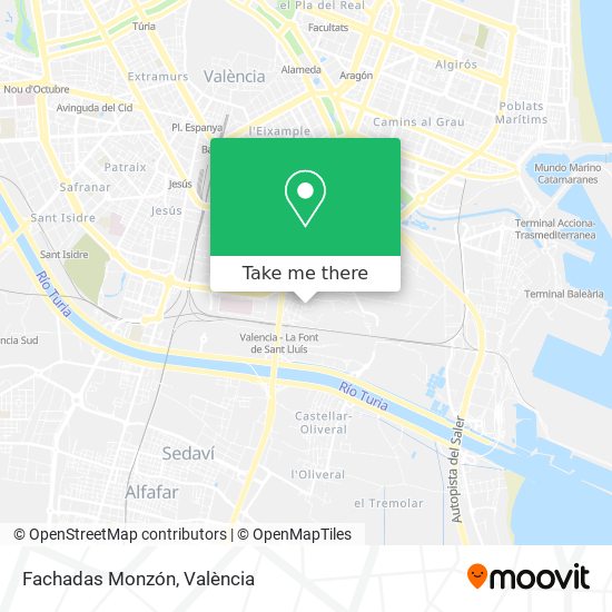 Fachadas Monzón map