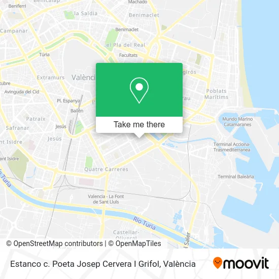 Estanco c. Poeta Josep Cervera I Grifol map