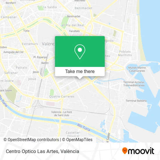 Centro Optico Las Artes map