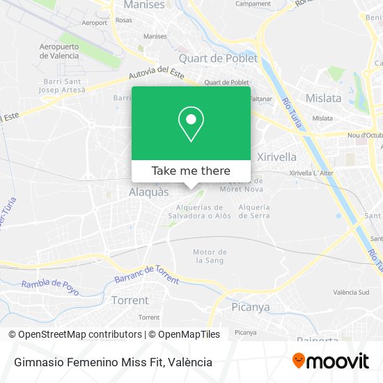 mapa Gimnasio Femenino Miss Fit