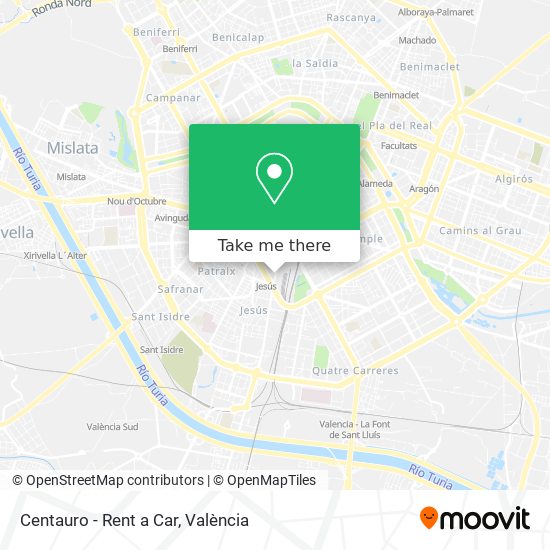 mapa Centauro - Rent a Car