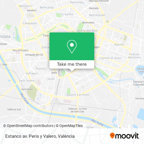 Estanco av. Peris y Valero map