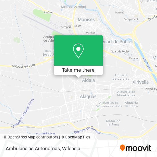 Ambulancias Autonomas map