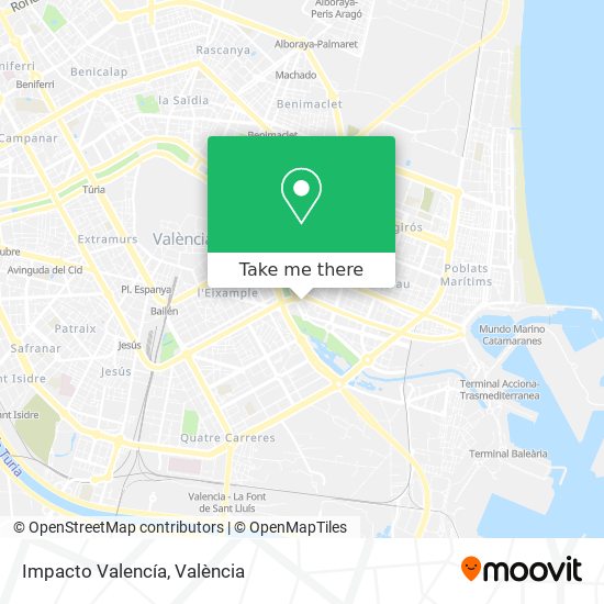 Impacto Valencía map