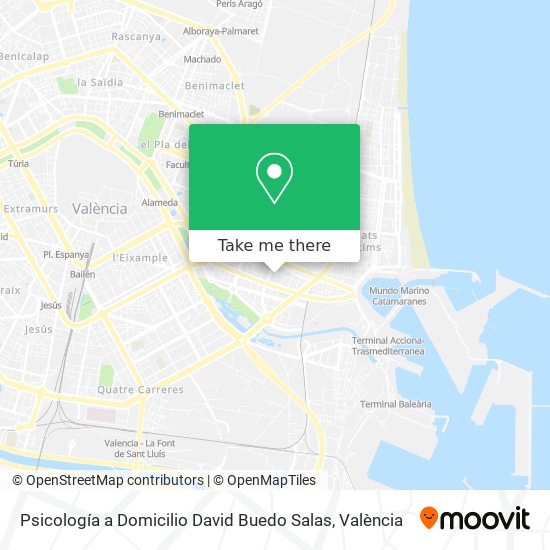 Psicología a Domicilio David Buedo Salas map