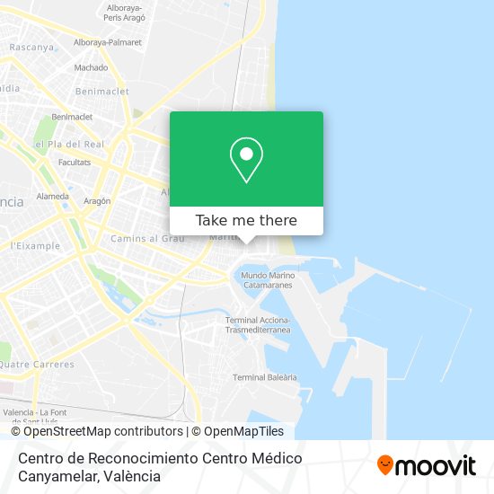 Centro de Reconocimiento Centro Médico Canyamelar map