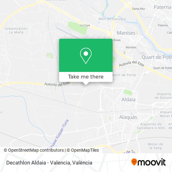 Decathlon Aldaia - Valencia map