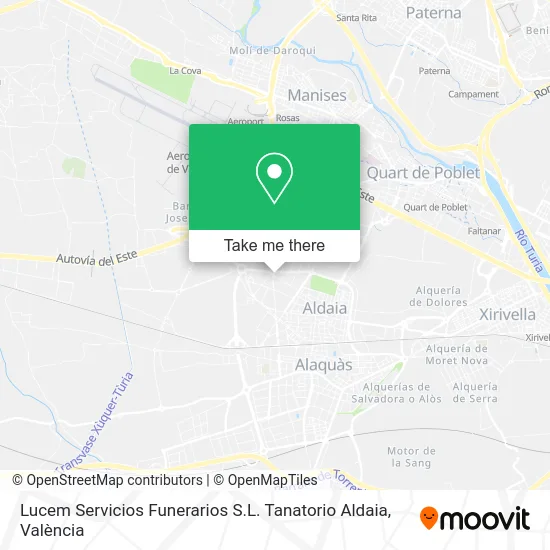 Lucem Servicios Funerarios S.L. Tanatorio Aldaia map