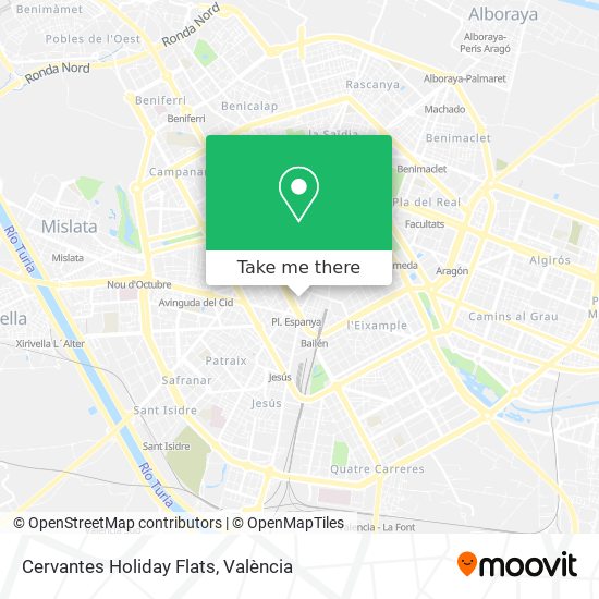 Cervantes Holiday Flats map