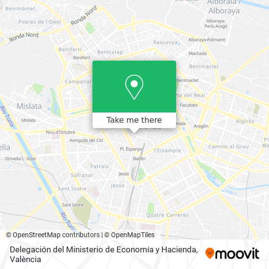 mapa Delegación del Ministerio de Economía y Hacienda