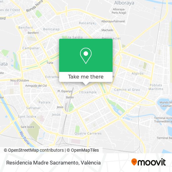 Residencia Madre Sacramento map