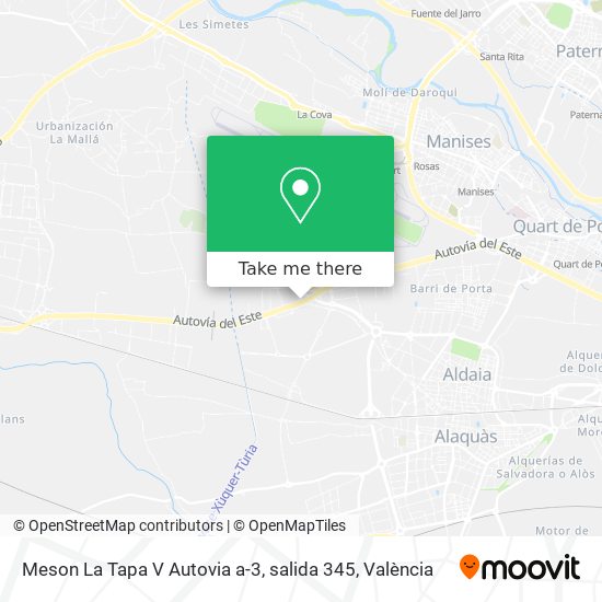 mapa Meson La Tapa V Autovia a-3, salida 345