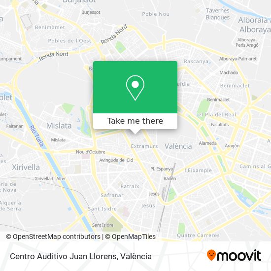 mapa Centro Auditivo Juan Llorens